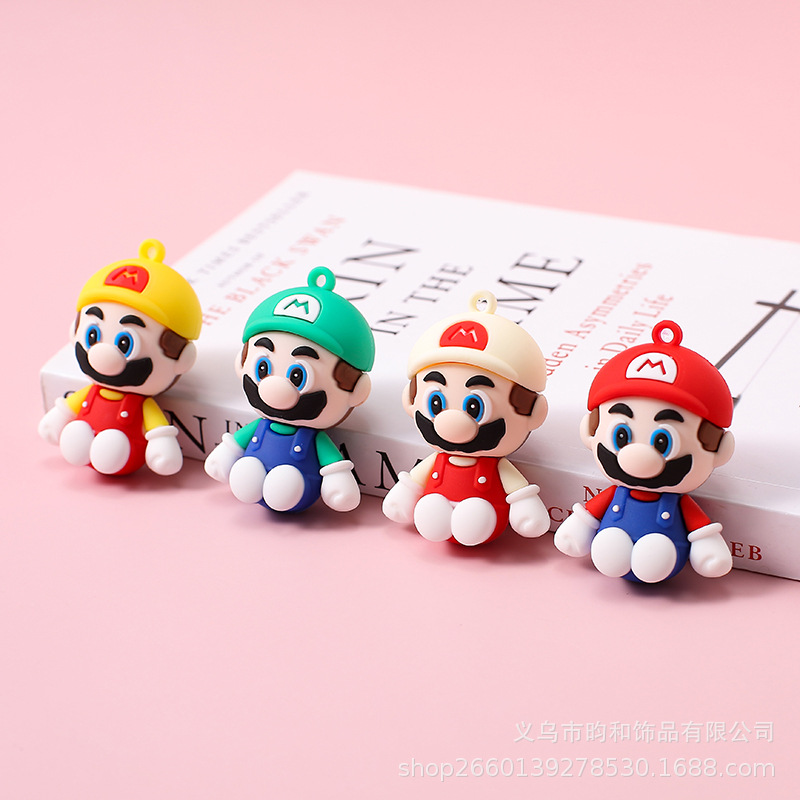 New PVC Soft Cartoon Cute Doll Keychain Pendant Accessories Bag Hanging Ornaments DIY Handmade Ornaments Gift