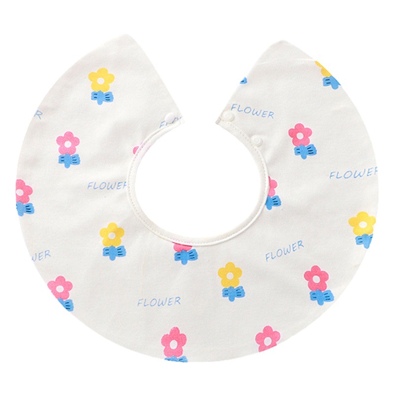 Baby saliva towel autumn and winter cotton class a baby bib waterproof anti-spitting feeding bib 360 degree rotating wholesale