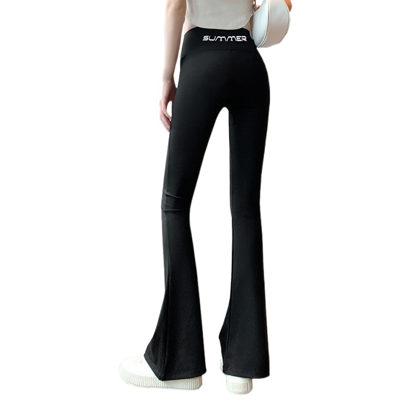 Kaka's Same Style Flared Shark Pants, Extended Slightly Flared Yoga Pants, High-Waisted Plus Size for Chubby Women 100kg