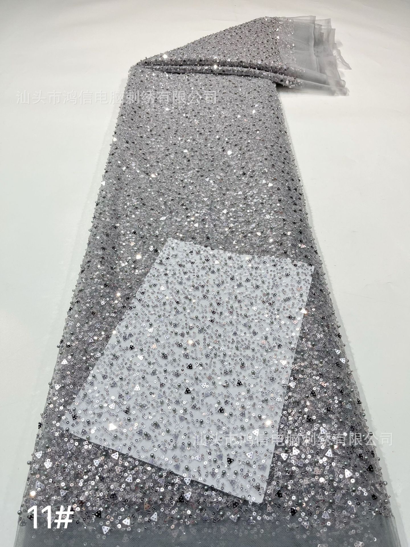 Picture of New mesh full beads beads beads series wedding dress fashion fabric stage clothes a large number of spot