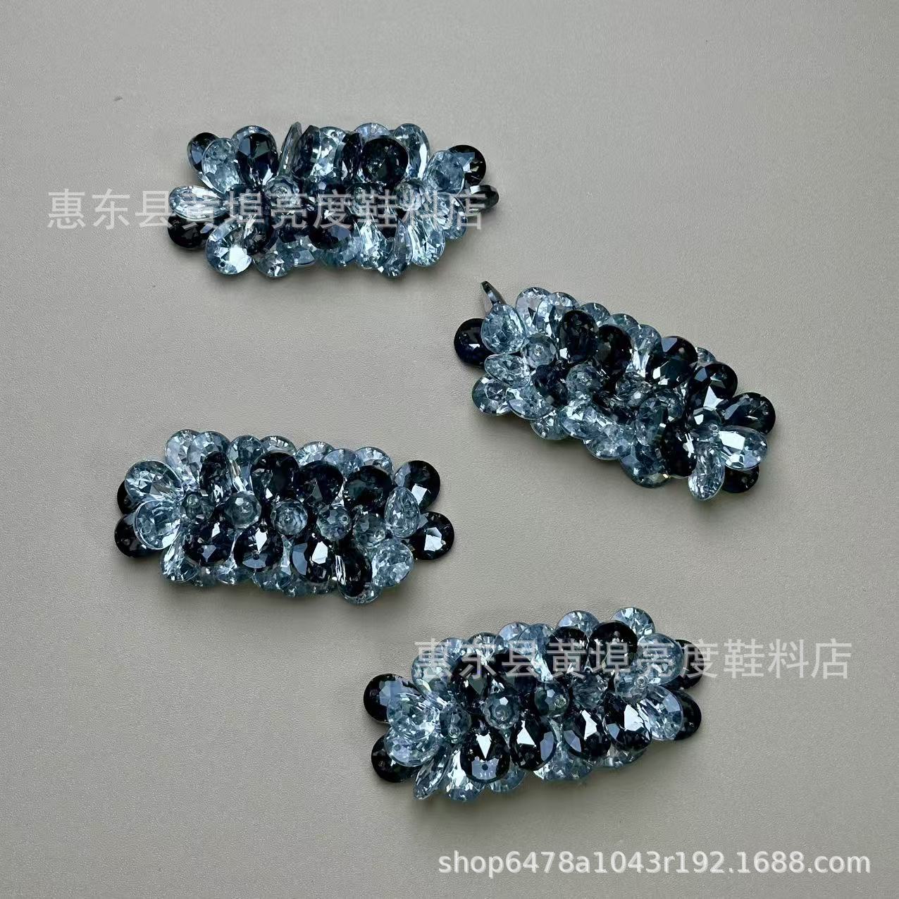 Summer Popular Shoes, High Heels, Sandals, Accessories, Crystal Flower Shoe Buckles, Shoe Accessories, Headwear, Hairpins, Semi-Finished Products