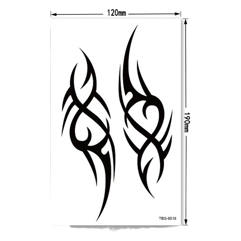Factory wholesale personalized black and white totem tattoo sticker waterproof bianhua flower tattoo color flower arm tattoo sticker