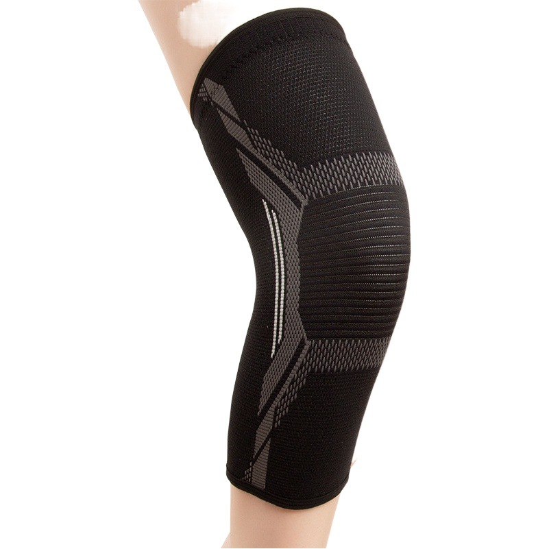 Knitted nylon sports lengthened knee pads for men and women autumn and winter big calf protection basketball football mountaineering warm knee pads