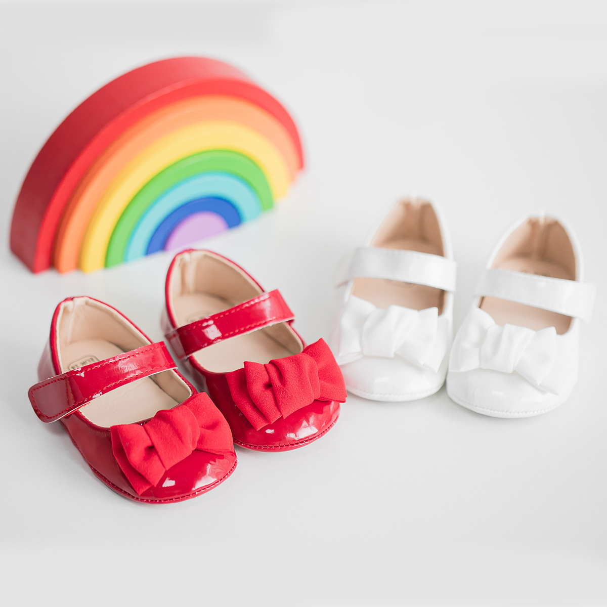 Spring and autumn new baby shoes bow princess shoes 0-1 years old rubber bottom baby toddler shoes wholesale baby shoes