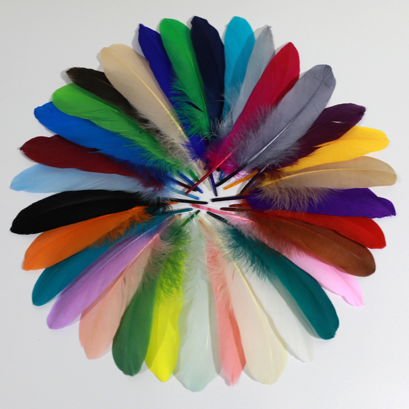 Manufacturer Feather Wholesale Dyed Goose Feather Hard Large Floating Feather Kindergarten DIY Handmade Accessories Craft Decorative Accessories