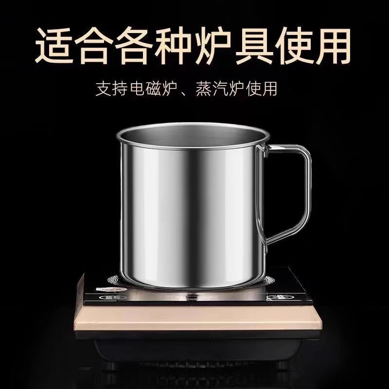Picture of 304 Stainless Steel Water Cup with Lid Milk Cup Kindergarten School Children's Water Cup with Handle Mouth Cup Tea Tank Drop-proof