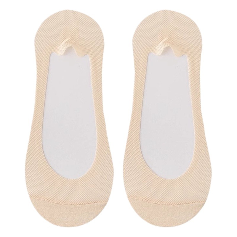 Invisible socks women's non-slip low-cut ankle socks non-slip silicone mesh breathable deodorant summer thin with high heels