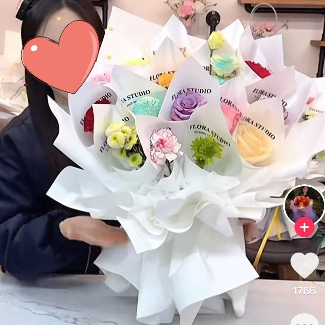 Picture of One-Year-Old Gift Twisty Stick Bouquet DIY Material Kit Handmade Gift for Girlfriend or Friend's Birthday