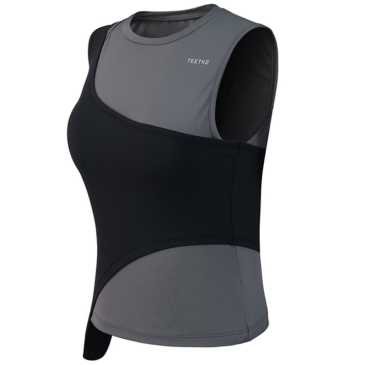 Picture of Cross-Border Tops, Sleeveless Running, Color Matching, Fitness Yoga Clothes, Trendy Sports Vests for Women, Slimming and Thin Outer Wear