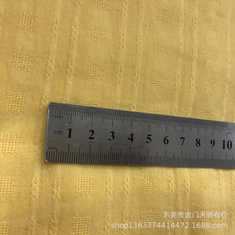 Spring and summer new woven cotton gauze jacquard 108g woven cotton Jinse shirt dress jacquard fabric