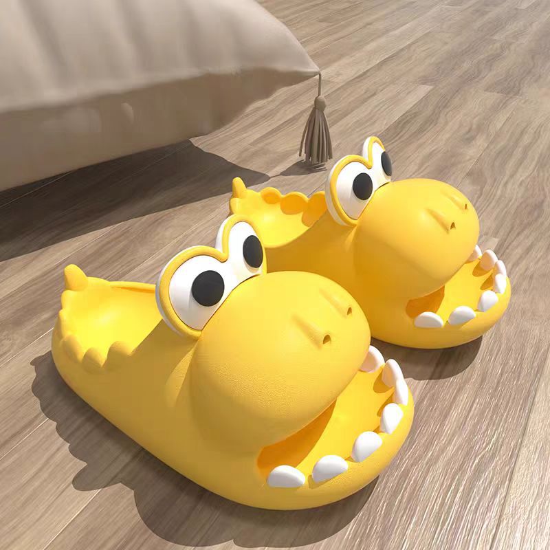 25 New Children's Slippers Eva Cartoon Cute Baotou Little Dinosaur Shit-Feeling Parent-Child Non-Slip Sandals Slippers