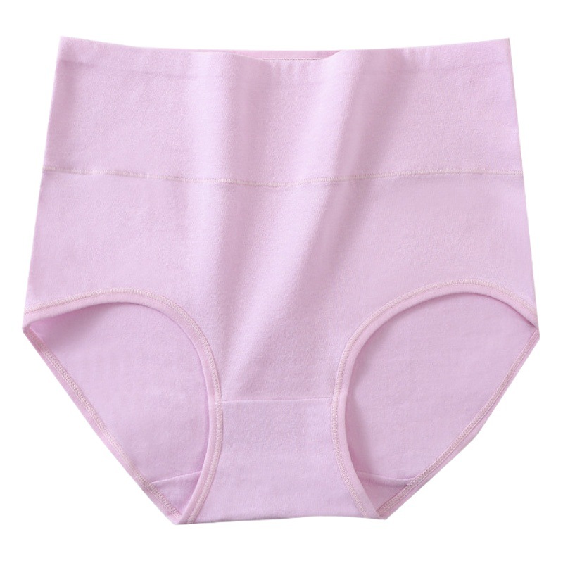 Women's High Waist Pure Cotton Underwear Classic Solid Color Hip-lifting Body-shaping Comfortable Large Size Underwear Women's Pure Cotton High Waist Abdominal Pants