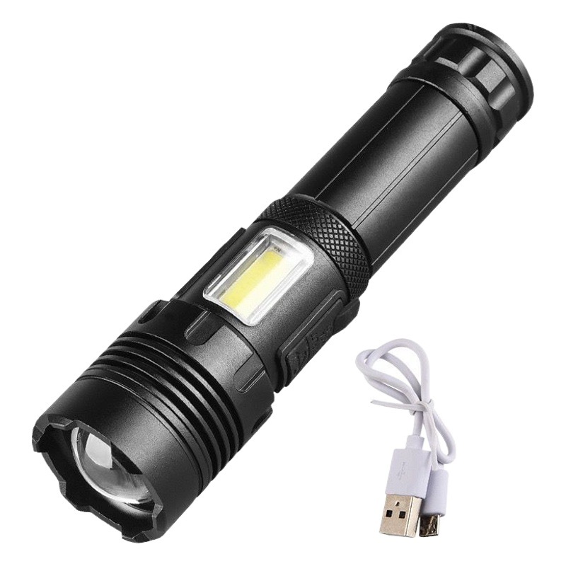 Cross-border P90 telescopic zoom flashlight COB home outdoor night riding long-range P70 flashlight