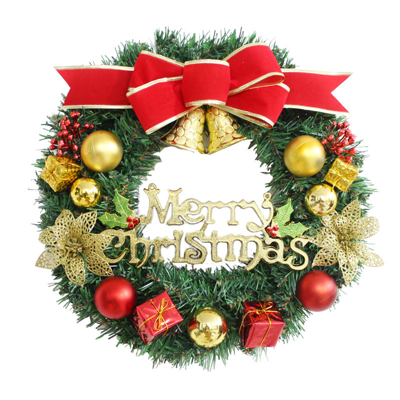 Picture of Christmas Wreath 30cm Christmas Decoration Artificial Wreath Window Door Hanging Christmas Shopping Mall Scene Layout Props