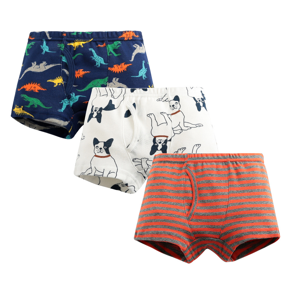 Picture of European and American boys boxer pants threaded cotton children's underwear boys boxer pants baby children's shorts wholesale