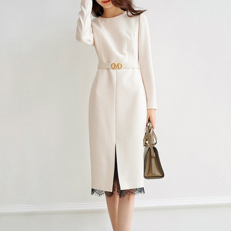 2024 spring new French professional dress socialite temperament female style lace matching light luxury skirt trendy