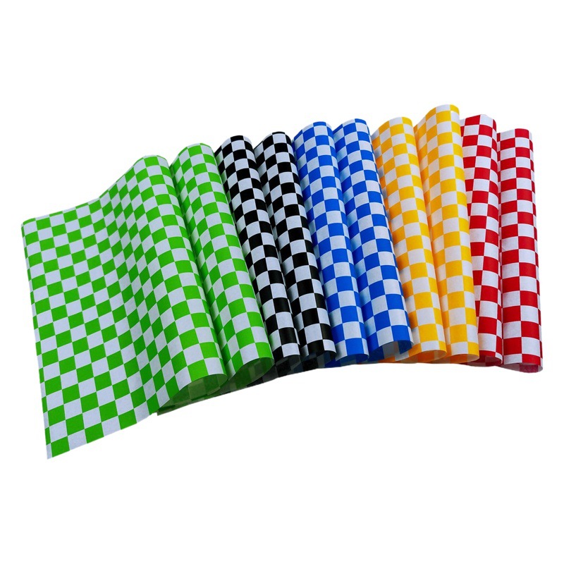 Coated paper customized printing can pass FDA detection 40g wood pulp oil-proof hamburger meat roll plate coated wrapping paper