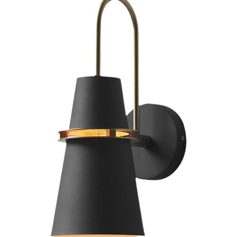 Scandinavian Mirror Headlight Post-Modern Minimalist Aisle Balcony Living Room Bedroom Bedside Horn Wall Lamp Normcore Led Lamp