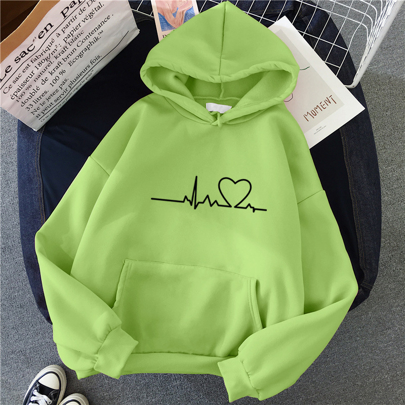 # 2024 Love Chain Sweatshirt Top Autumn and Winter Casual Long Sleeve Sweatshirt with Hood for Men and Women Couple Wear Hoodie
