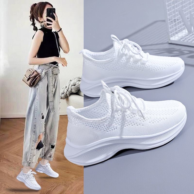 Old Beijing Cloth Shoes Women's Thin Mesh 2024 Hollow Sports Mesh Shoes for Middle-aged and Elderly Casual Breathable Mother Shoes
