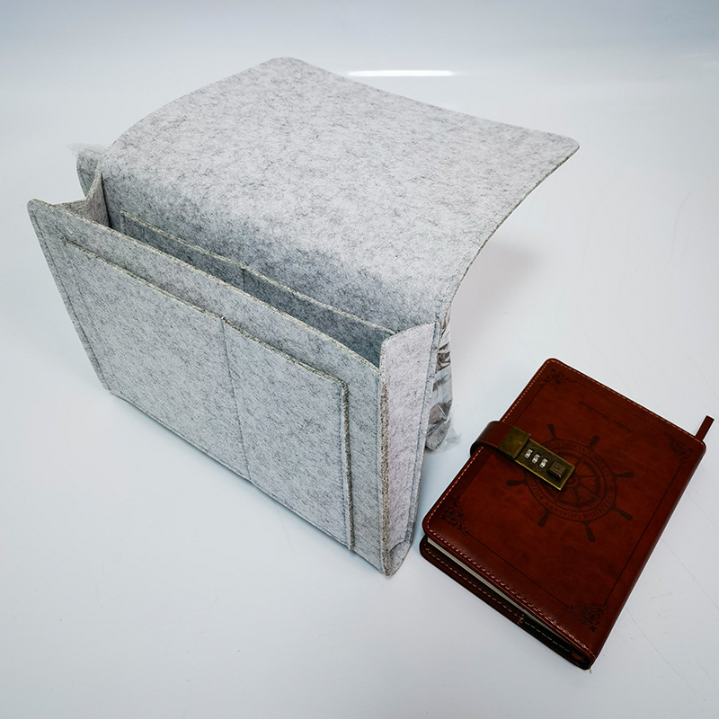 Picture of Felt Bedside Storage Bag Living Room Sofa Side Felt Bag Home Book Storage Bag Dormitory Bedside Storage Hanging Bag