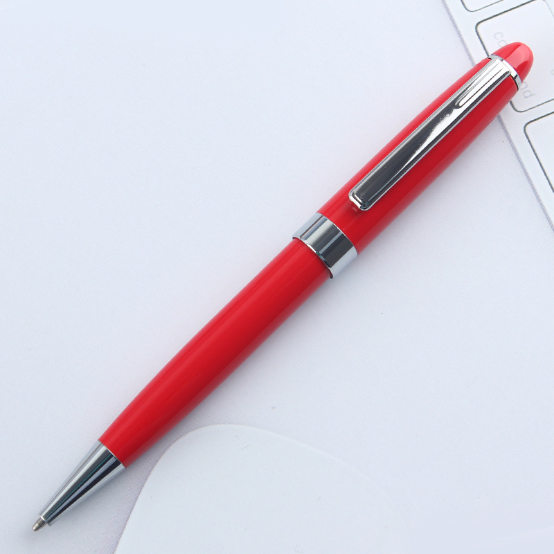 Picture of Advertising Gift Metal Ballpoint Pen Printing LOGO Rotating Ballpoint Pen Business Customized Neutral Metal Pen Wholesale