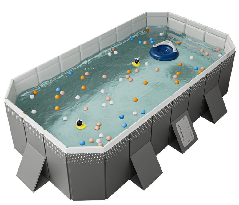 Picture of Circle Qi Swimming Pool Thickened Wear-resistant Inflatable Swimming Pool Outdoor Non-inflatable Foldable Paddling Pool Children's Household Pool