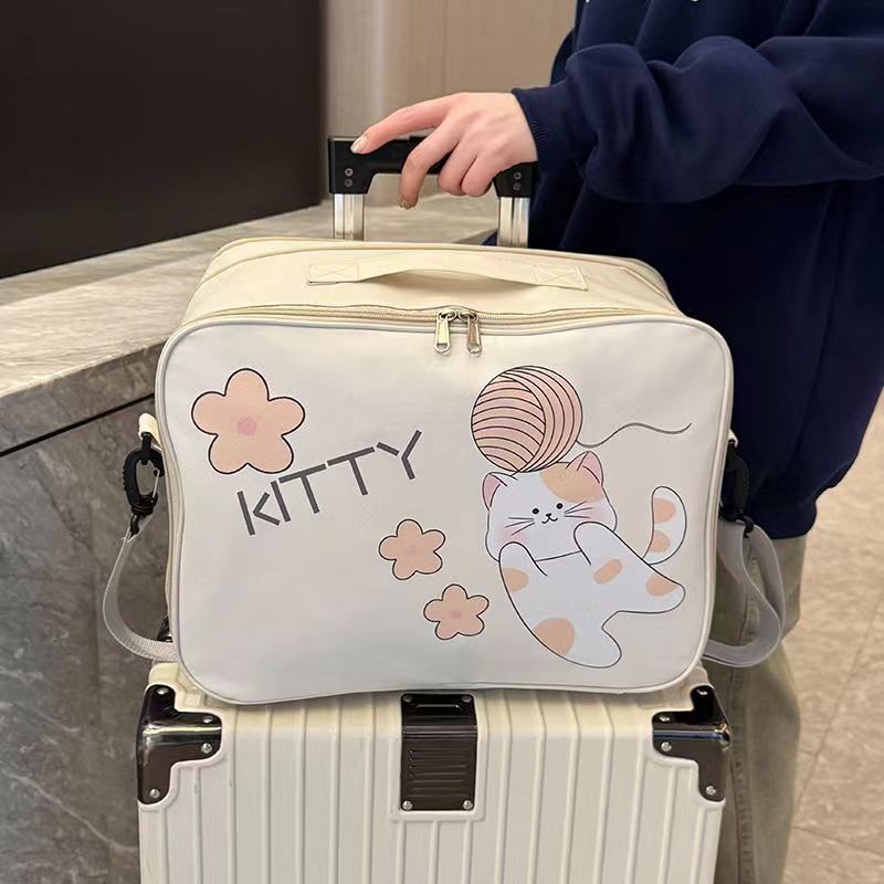 Cute Large-Capacity Clothes Storage Bag Student Travel Luggage Bag Oxford Cloth Wear-Resistant Waterproof Storage Bag Travel Bag