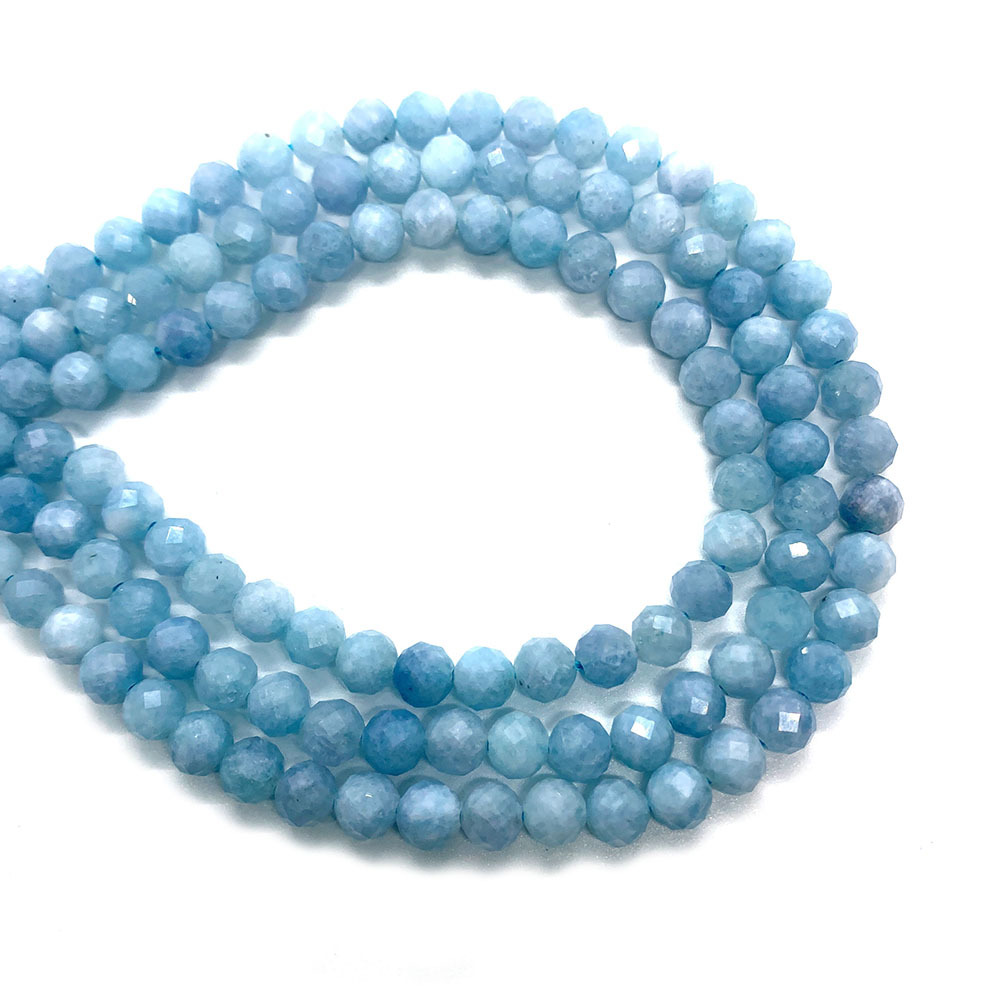 Picture of Natural stone cut surface loose beads 6mm round ball Hailanbao straight hole beaded DIY bracelet jewelry accessories wholesale