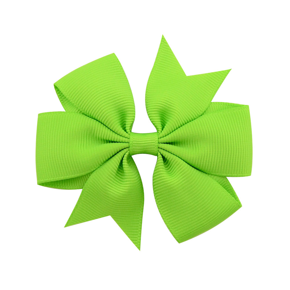 Picture of 53 Colors Amazon Hot Selling Six-Ear Pure Color Ribbed Fishtail Bow Hairpin Hair Accessories Kidsren's Headwear 564
