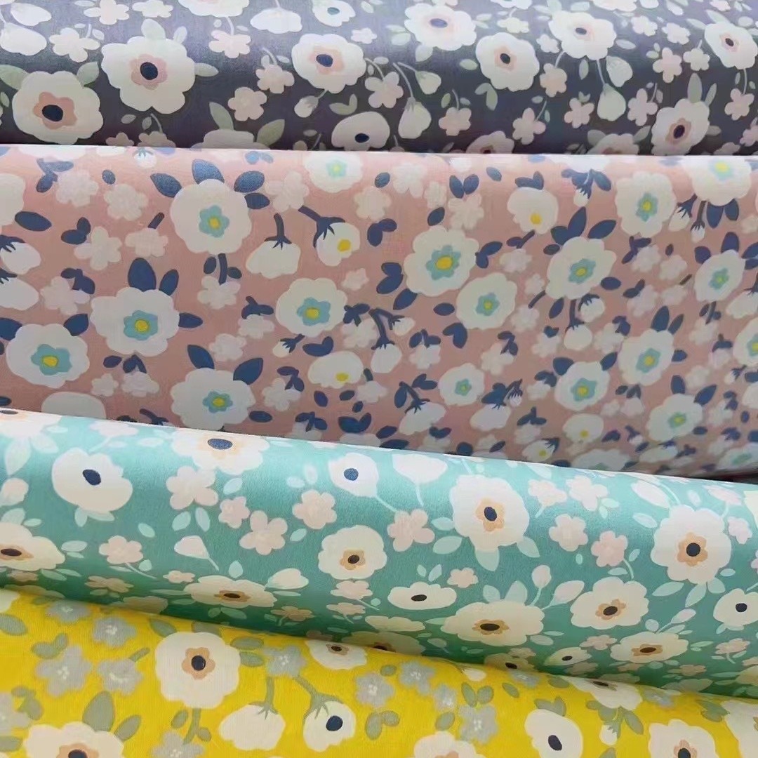 Spring and Summer new floral flower series twill pure cotton cotton clothes bedding dress handmade cotton fabric wholesale