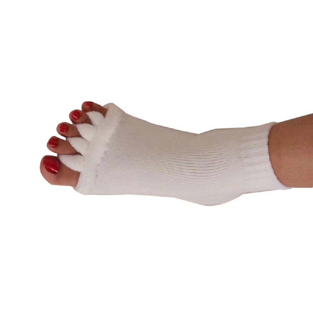 Picture of Toe Socks for Women, Acrylic Cotton Split-Toe Socks, Japanese Health Massage Yoga Toe Socks, Open-Toe Socks to Correct Thumb Valgus