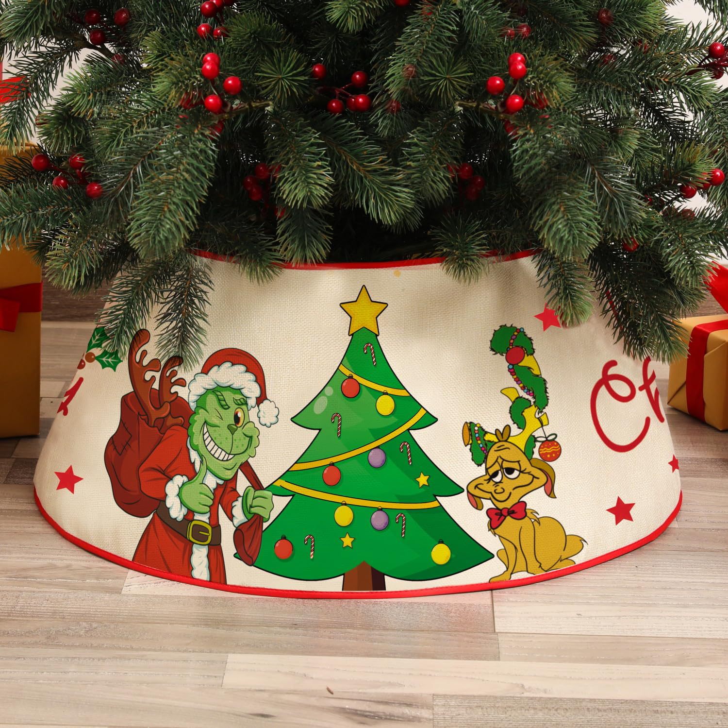 New Christmas Tree Round Base Round Six Side Twelve Side Scene Layout Props Christmas Crafts Decorations