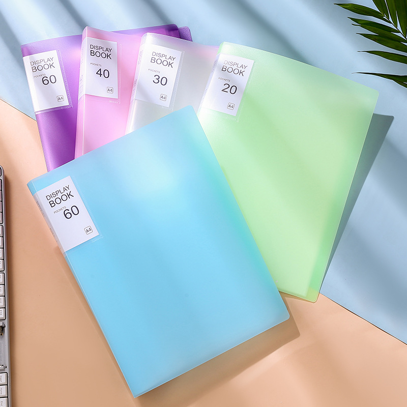 Picture of A4 information book multi-layer transparent insert folder student examination paper storage folder B ultrasound pregnancy test storage book music folder