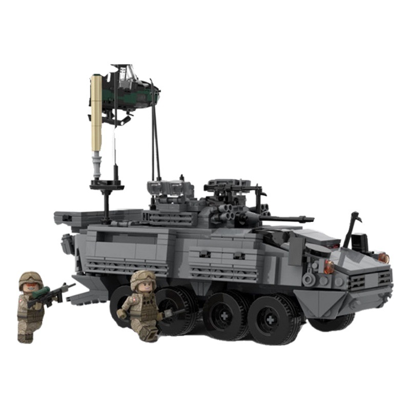 MOC-162457 compatible with Lego LAV infantry armored vehicle model small particle diy assembled puzzle building blocks toy