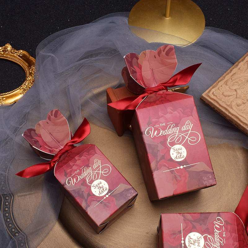 Picture of Candy Box Empty Box Special Candy Bag for Wedding Advanced Sense Engagement Gift Candy Box Candy Box Gift Box