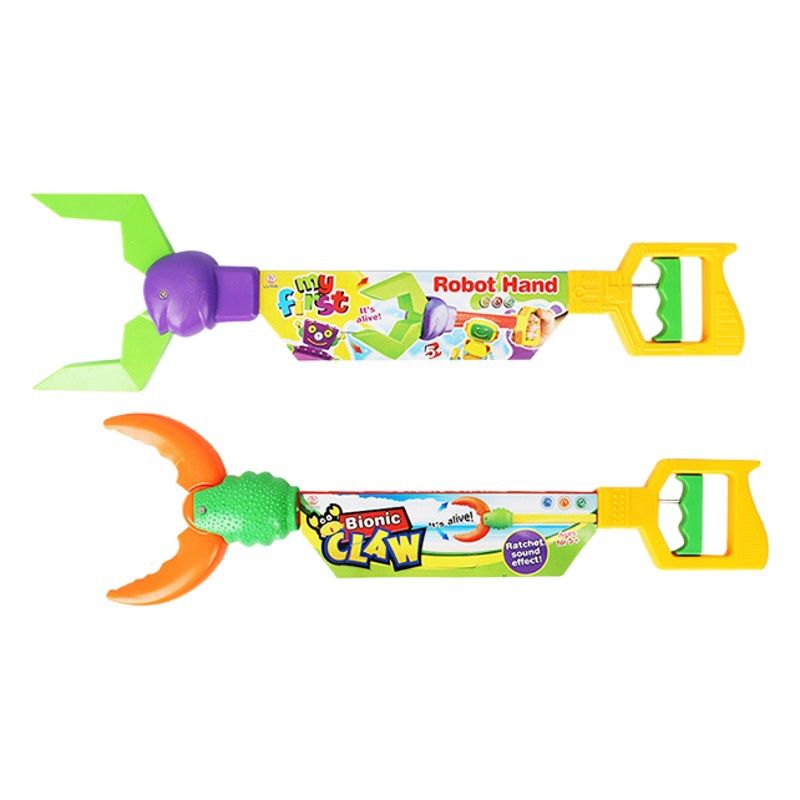 New creative children's mechanical arm toy hand-pull clip large pliers take toy garbage clip picker