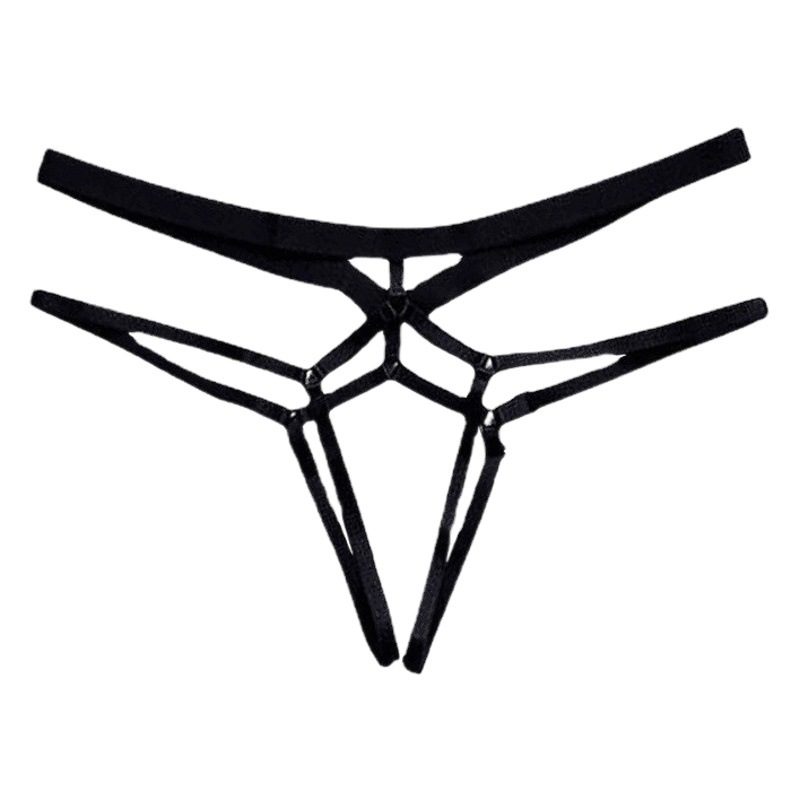 Sexy lingerie Women's European and American Foreign trade flirting temptation open crotch sexy binding free off T-shaped pants wholesale delivery 1667
