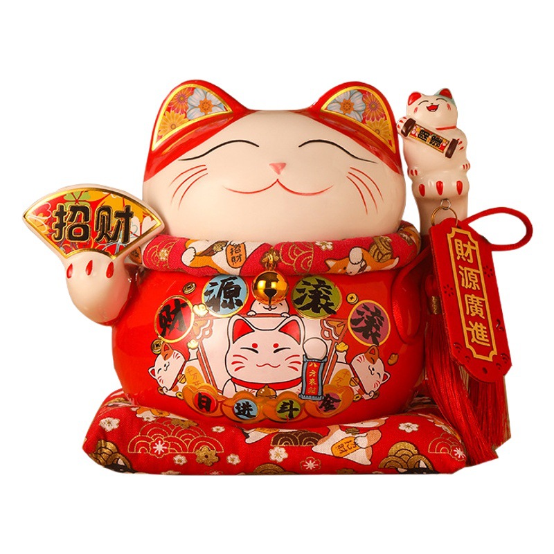 Lucky Cat Large Ornaments Piggy Bank Shop Opening Ornaments Creative Gifts Home Accessories Ceramic Craft Gifts