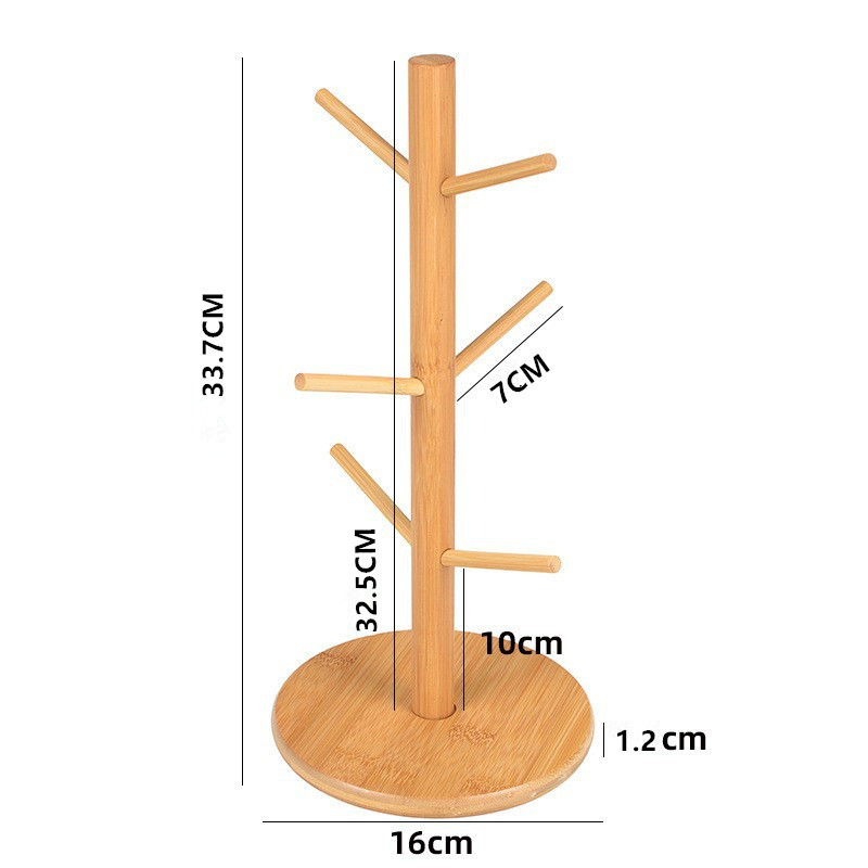 Picture of Factory Wholesale Bamboo Drain Rack Bowl Rack Kitchen Rack Wooden Chopping Board Dishes Plate Shelf Tea Cake Bracket