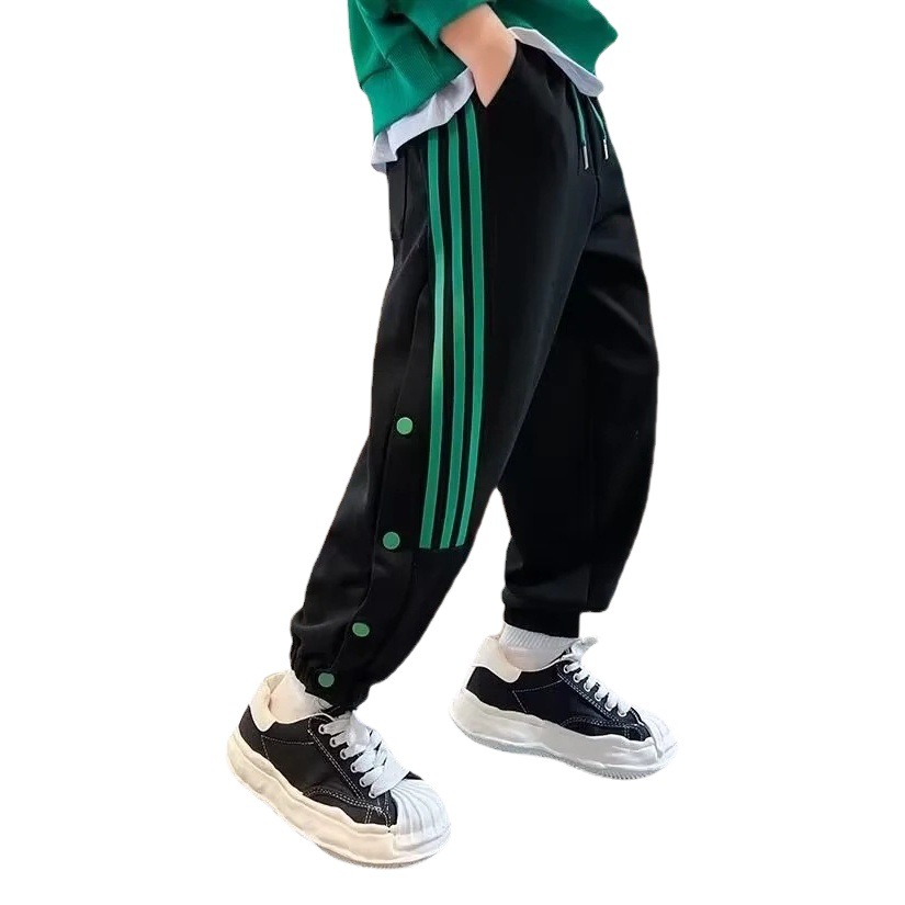 Children's Wear Boys' Pants Spring and Autumn Sports Pants 2024 New Middle and Large Children's Spring Sweatpants Handsome Fried Street Thin Trendy