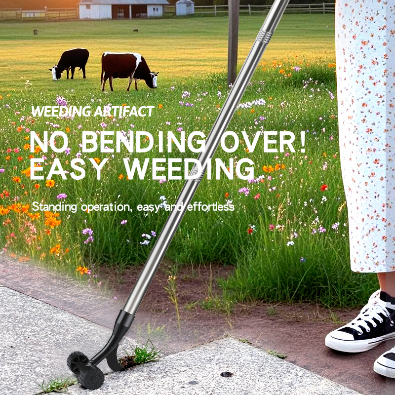 Picture of Cross-Border Roller Weeder for Home Gardening, Manual Soil Loosening and Weeding Tool Without Bending, Weed Removal Tool Set for Agricultural Use