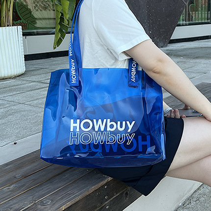 Picture of pvc Laser Bag Internet Celebrity Plastic Handbag Transparent Hand Gift Bag Colorful Jelly Bag Spot Printable logo