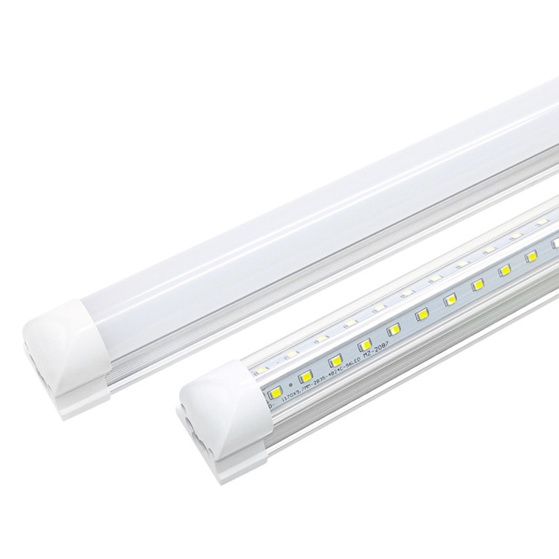 110V Wide Voltage T8 Lamp 1.2m Double Row V-Shaped Highlight Effect 40W Aluminum-Plastic Integrated Led Fluorescent Tube