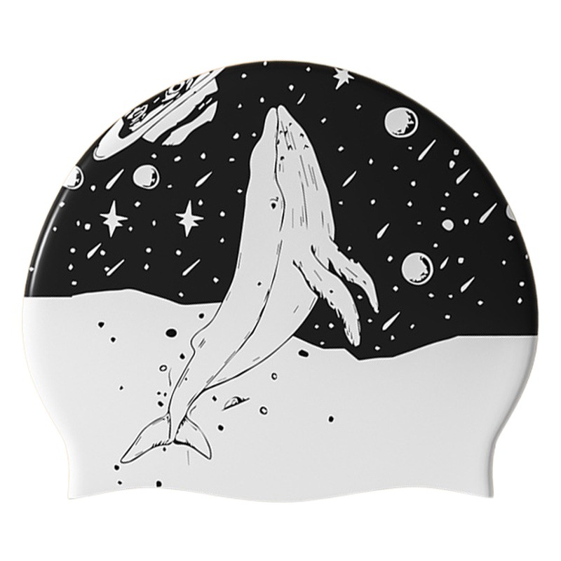 Silicone Swimming Cap Women's Long Hair Waterproof Professional Swimming Cap Fashionable Adult Men's Large Size Head Circumference
