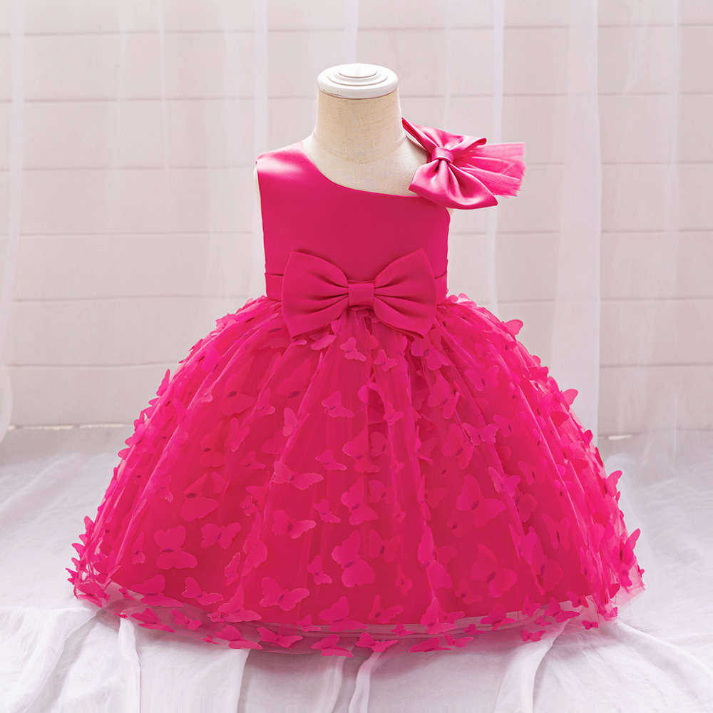 Girls Princess Dress Mesh Children's Dress 2025 New Girls Middle School Puff Skirt Birthday First Year Dress Skirt Wholesale
