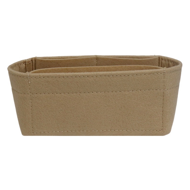 New fashion felt travel portable cosmetic bag pure color with zipper felt cosmetic bag in stock wholesale