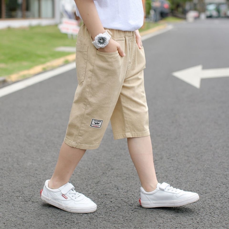 Picture of Boys' cropped pants outer wear thin 2023 new summer Middle and big children sports pants children's shorts boys' middle pants