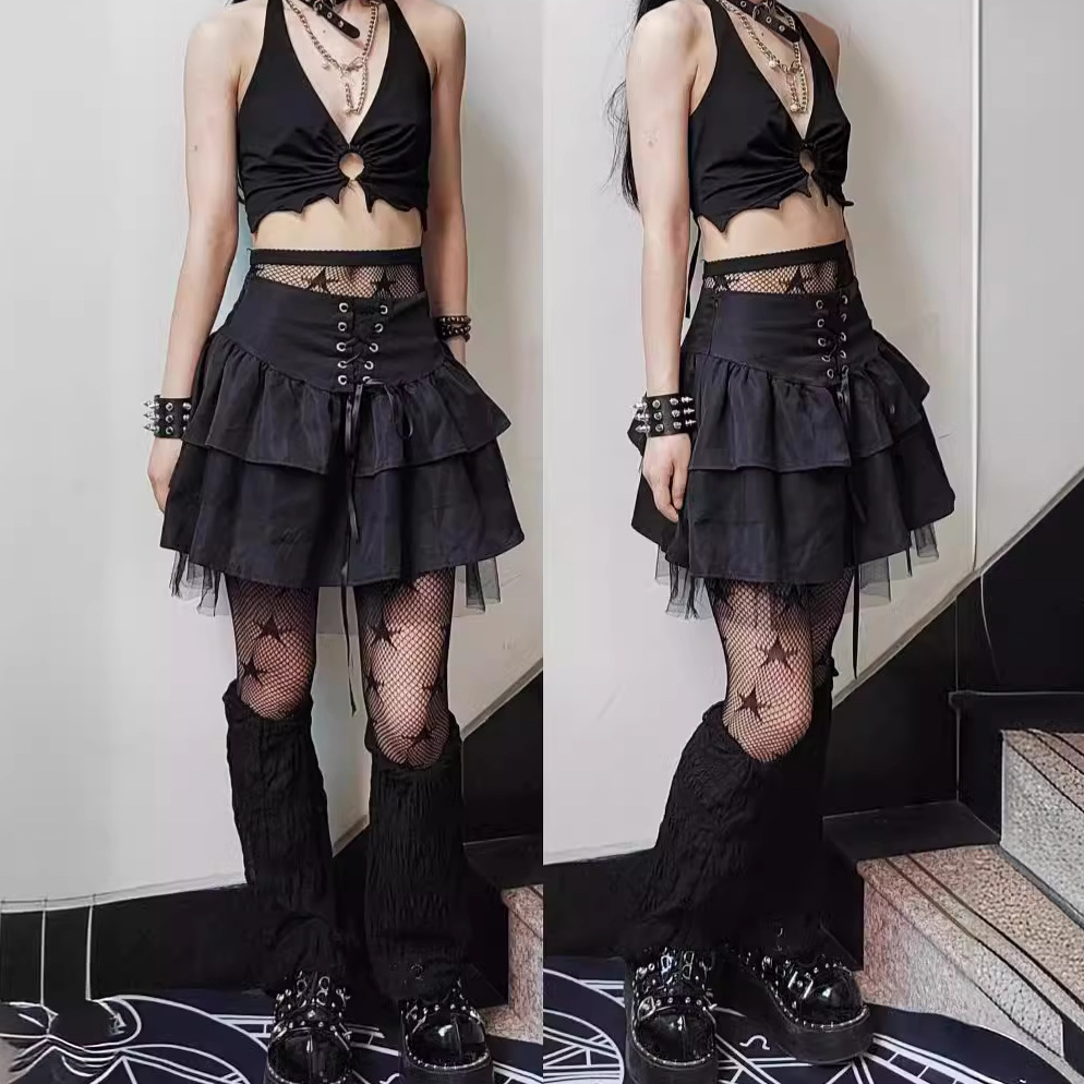 Short Skirt for Women Summer Pure Desire Mesh Season Pleated New High Waist 2024 Cake Fluffy Skirt Sexy Ruffled Thin Style