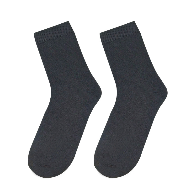 Picture of Men's Socks, Autumn and Winter Mid-Calf Socks, Sports Cotton Socks, Solid Color Street Stall Business Stockings, Gifts, Individually Packaged